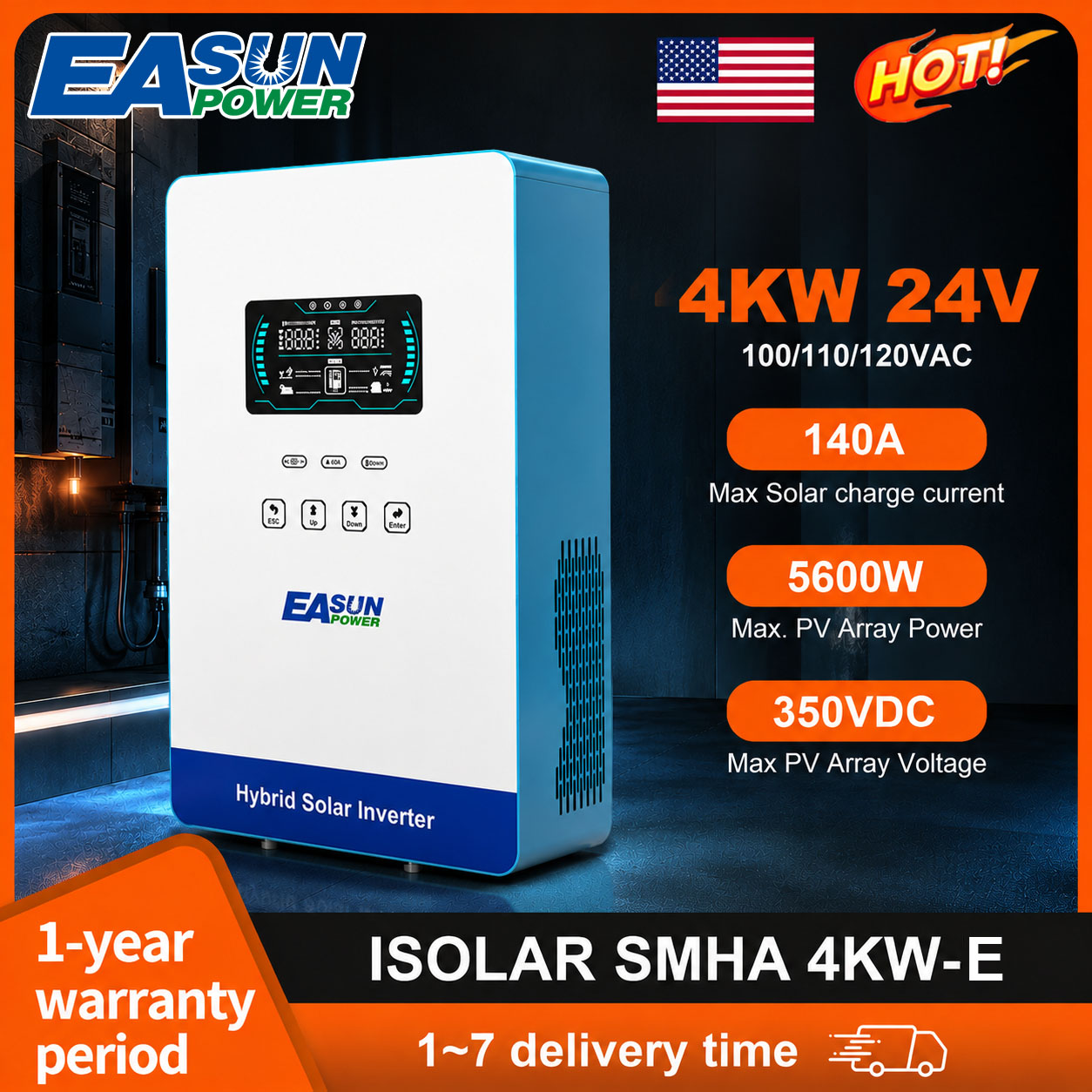 EASUN POWER 4KW 120V Off Grid  - Grid Tie Inverter Limiter 2000W ulasan dan harga